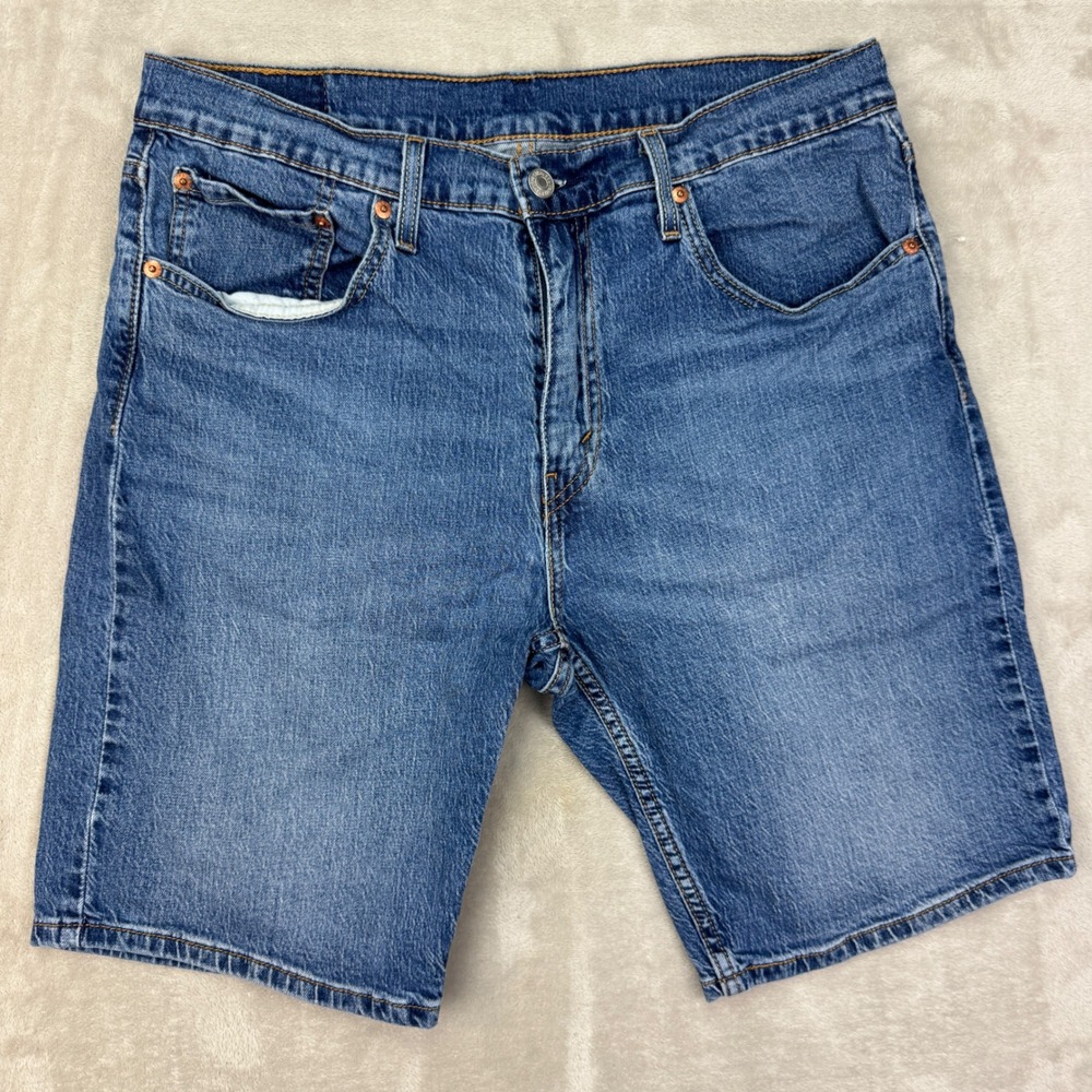Levi 405 Shorts Jorts Mens‎ 33 Blue Standard Fit Denim Casual Summer Classic